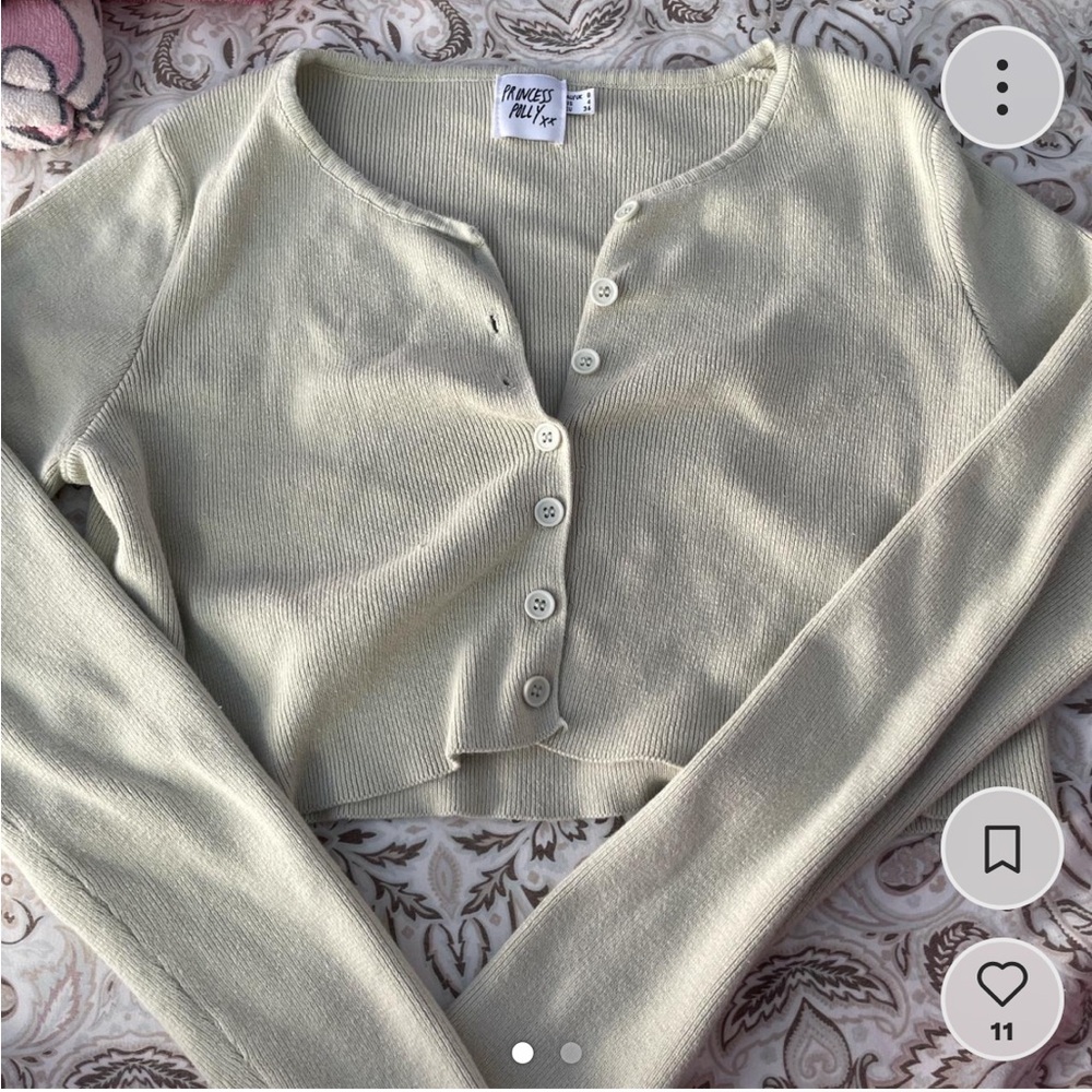 Princess Polly green cardigan